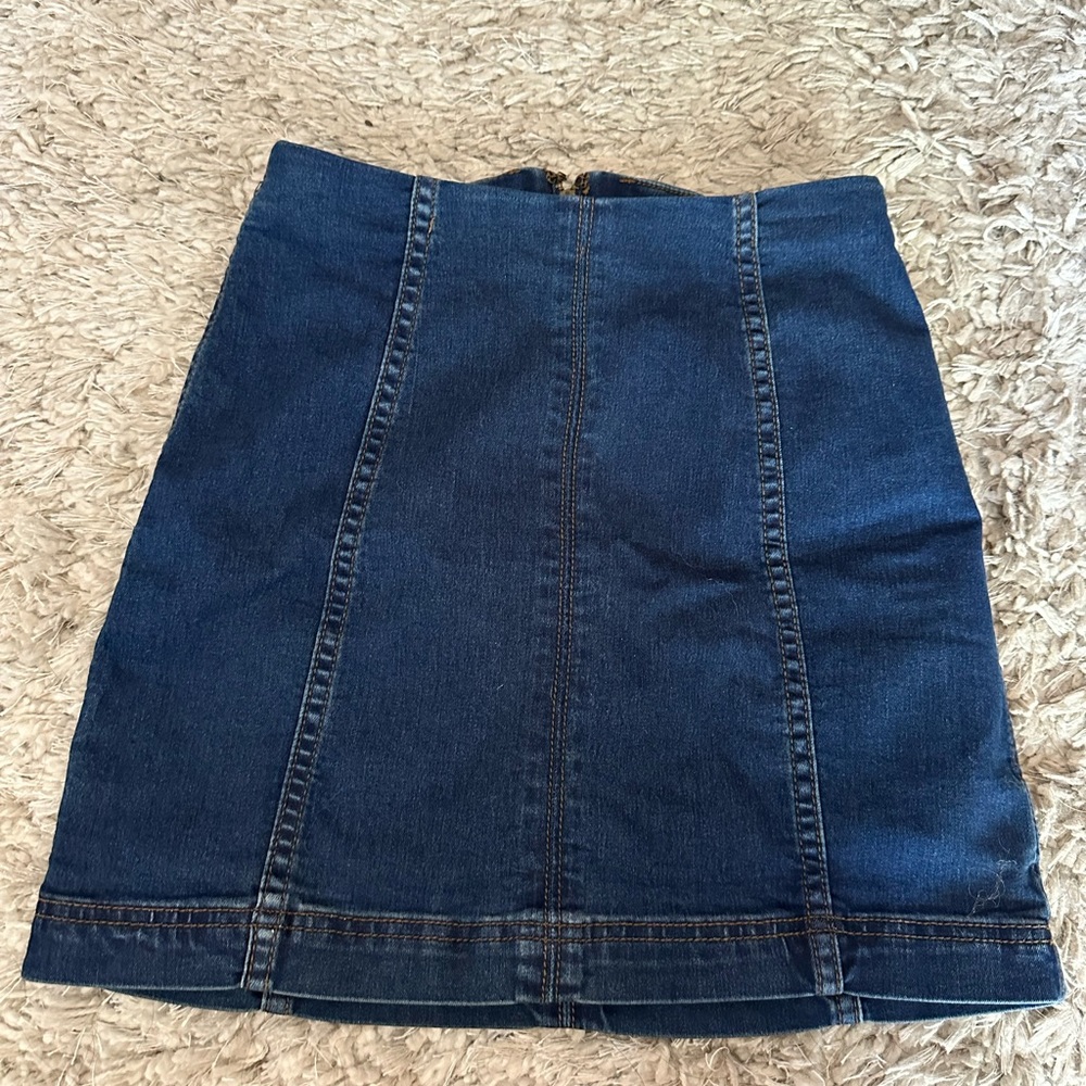 Free People Jean Skirt